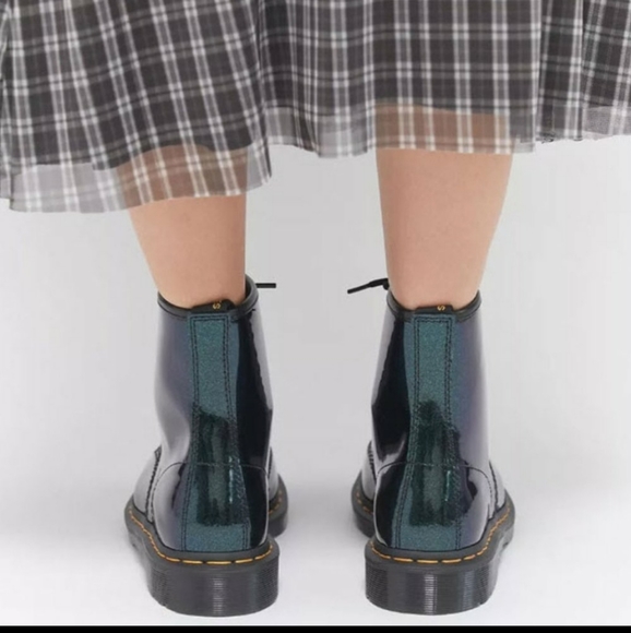 Dr Martens Teal  Sparkle Boots - Picture 4 of 15